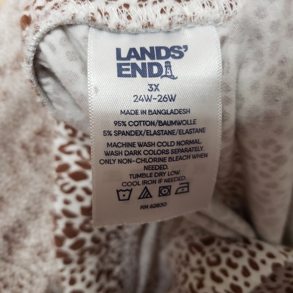 Lands End Brown Long Sleeve Top and Anima Cheetah Pants Set Size 3x - Picture 6 of 6